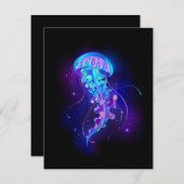 Faire-part Jellyfish éclatante couleur (Devant / Derrière)