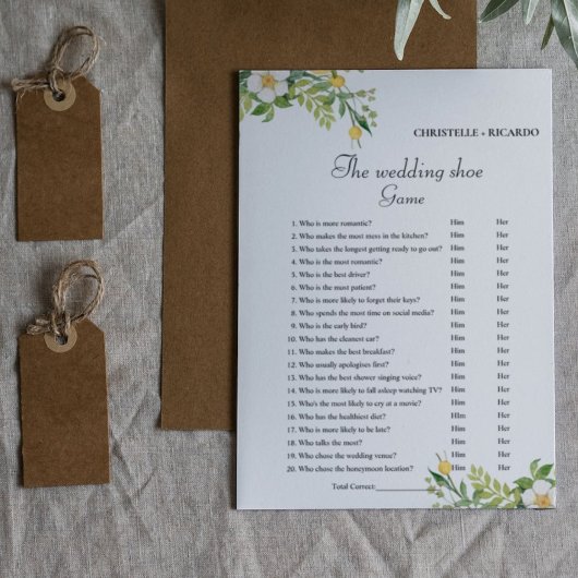 Faire-part jeu de chaussures mariage jeu de bachelorette jeu