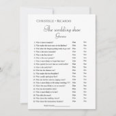 Faire-part jeu de chaussures mariage jeu de bachelorette jeu (Devant)