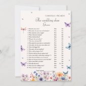 Faire-part Jeu de chaussures mariage Jeu de fête des papillon (Devant)