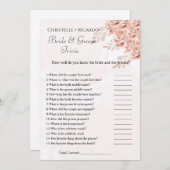 Faire-part Jeu de douche de mariée botanique trivia (Devant / Derrière)