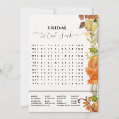 Faire-part Jeu de douche nuptiale chute citrouille mot de rec (Devant)