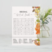 Faire-part Jeu de douche nuptiale chute citrouille mot de rec (Debout devant)