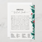 Faire-part Jeu de douche nuptiale noël mot de recherche jeu (Devant / Derrière)