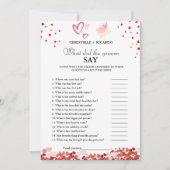 Faire-part Jeu de douche nuptiale pour mariée et mariée (Devant)