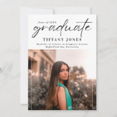 Faire-part Jeu d'études supérieures moderne Script photo Grad (Devant)