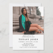 Faire-part Jeu d'études supérieures moderne Script photo Grad (Dos)