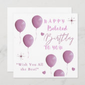 Faire-part JEUX Anniversaire Belated POUR VOUS (Devant / Derrière)