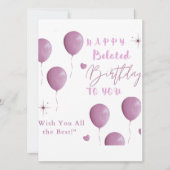 Faire-part JEUX Anniversaire Belated POUR VOUS (Devant)