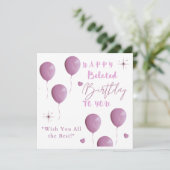 Faire-part JEUX Anniversaire Belated POUR VOUS. (Debout devant)