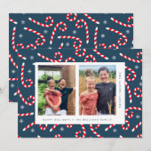 Faire-part JEUX VACANCES Sucres de canne de Noël (Devant / Derrière)