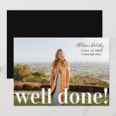 Faire-part Job Well Done Graduation Classe photo de 2022 (Devant / Derrière)