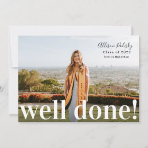 Faire-part Job Well Done Graduation Classe photo de 2022