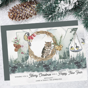 Faire-part Joie de Noël Forêt Nature