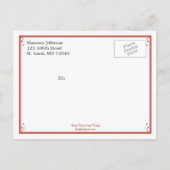 Faire-part Joli Cadre Enregistrer La Date Carte Postale - Rou (Dos)