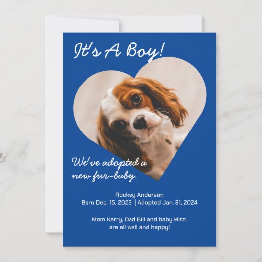 Faire-part Joli nouveau chiot (Devant)