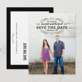 Faire-part Joli Sceau Enregistrer La Carte Postale Date (Devant / Derrière)