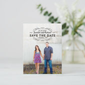 Faire-part Joli Sceau Enregistrer La Carte Postale Date (Debout devant)