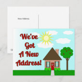 Faire-part Jolie carte postale de changement d'adresse de sty (Devant / Derrière)