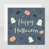 Faire-part Jolie et Éffrayante Halloween (Devant / Derrière)