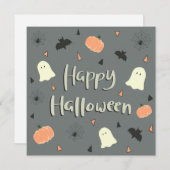 Faire-part Jolie et Éffrayante Halloween (Devant / Derrière)