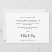 Faire-part Jolie police de cœur connectée Réessayons (Dos)