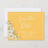 Faire-part Jolies marguerites jaunes et blanches Enregistrer (Devant)