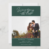 Faire-part Jouer le noeud Emerald mariage vert Enregistrer la (Devant)