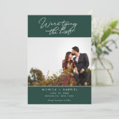 Faire-part Jouer le noeud Emerald mariage vert Enregistrer la (Debout devant)