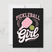Faire-part Joueuse de pickleball fille (Devant)