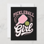 Faire-part Joueuse de pickleball fille (Dos)