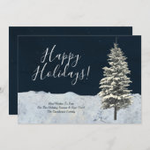 Faire-part Jour férié d'hiver élégant et moderne (Devant / Derrière)