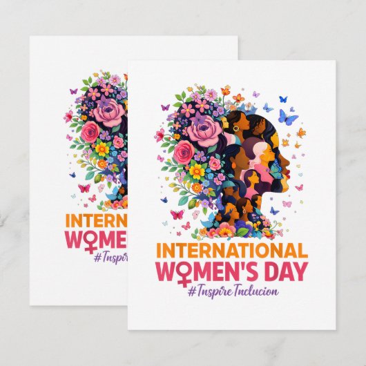 Faire-part Journée internationale des femmes (Devant / Derrière)