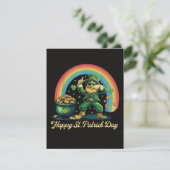 Faire-part Joyeuse Saint-Patrick Drôle Leprechaun (Debout devant)