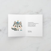 Faire-part Joyeuse Typographie Anniversaire Joli Renard (Intérieur)