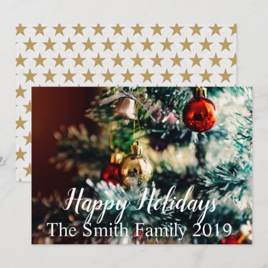 Faire-part Joyeuses fêtes (Devant / Derrière)