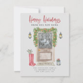 Faire-part Joyeuses Fêtes Nouveau Accueil Porte de Noël Démén (Devant)