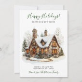 Faire-part Joyeuses Fêtes Nouvelle Maison (Devant)