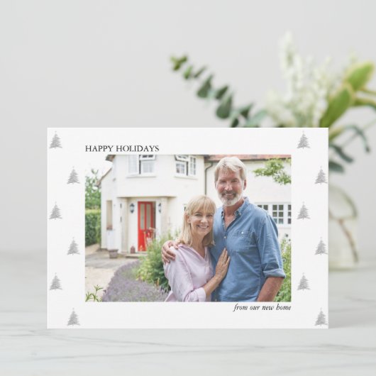 Faire-part Joyeuses vacances de New Home Simple Photo Moving (Debout devant)