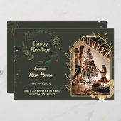 Faire-part Joyeuses vacances de notre nouvelle maison (Devant / Derrière)