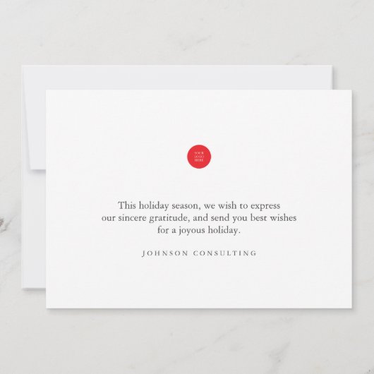 Faire-part Joyeuses Vacances Moderne Holly Berry Pine Needles (Dos)