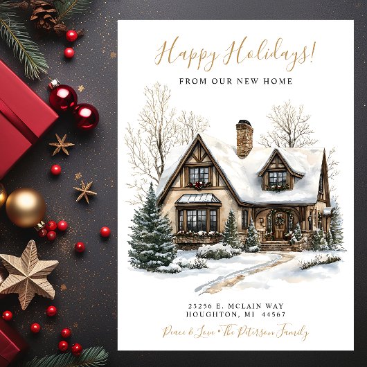 Faire-part Joyeuses vacances Nouvelle maison déménager