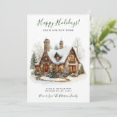 Faire-part Joyeuses vacances Nouvelle maison déménager (Debout devant)