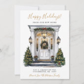 Faire-part Joyeuses vacances Nouvelle maison Porte avant Démé (Devant)