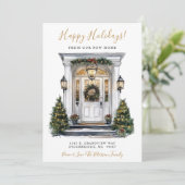 Faire-part Joyeuses vacances Nouvelle maison Porte avant Démé (Debout devant)