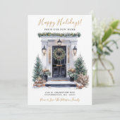 Faire-part Joyeuses vacances Nouvelle maison Porte avant Démé (Debout devant)