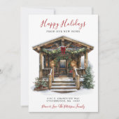 Faire-part Joyeuses vacances Nouvelle maison Porte avant Démé (Devant)