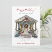 Faire-part Joyeuses vacances Nouvelle maison Porte avant Démé (Debout devant)