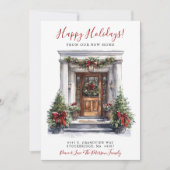 Faire-part Joyeuses vacances Nouvelle maison Porte avant Démé (Devant)