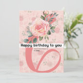 Faire-part Joyeux anniversaire à vous : Fleur de naissance de (Debout devant)